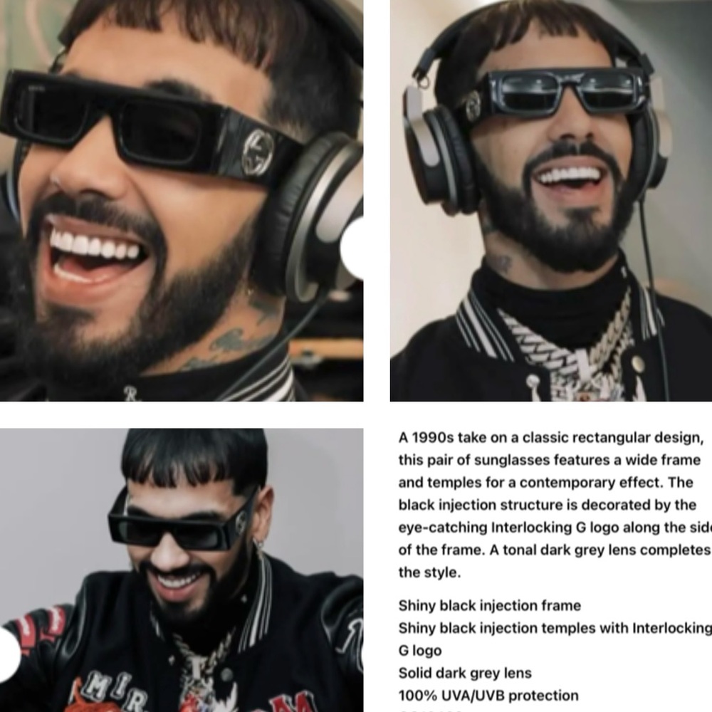 Gucci Unisex Sleek Black Rectangular Frames With … - image 4